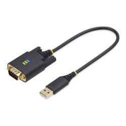 StarTech.com 1ft (30cm) USB to Serial Adapter Cable, COM Retention, RS232 - USB sériový kabel - USB (M) do DB-9 (M) šroubovací - 30.5 cm - drsný, lisovaný