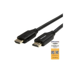 StarTech.com 3ft (1m) Premium Certified HDMI 2.0 Cable with Ethernet, High Speed Ultra HD 4K 60Hz HDMI Cable HDR10, HDMI Cord (Male Male Connectors), For UHD Monitors, TVs, Displays - Durable HDMI Cable (HDMM1MP) - Kabel HDMI s ethernetem - HDMI s piny (male) do HDMI s piny (male) - 1 m - cerná - pro P N: EXTEND-HDMI-4K40C6P1, KITBXAVHDPEU, KITBXAVHDPUK, KITBXDOCKPEU, KITBXDOCKPUK