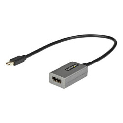 StarTech.com Mini DisplayPort to HDMI Adapter, mDP to HDMI Adapter Dongle, 1080p, Mini DisplayPort 1.2 to HDMI Monitor Display, Mini DP to HDMI Video Converter, 12" Long Attached Cable - Thunderbolt 1 2 Compatible (MDP2HDEC) - Video adaptér - Mini DisplayPort s piny (male) do HDMI se zdírkami (female) - 30 cm - cerná - pasivní konvertor