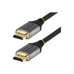 StarTech.com 16ft (5m) Premium Certified HDMI 2.0 Cable - High-Speed Ultra HD 4K 60Hz HDMI Cable with Ethernet - HDR10, ARC - UHD HDMI Video Cord - For UHD Monitors, TVs, Displays - M M - Prémiove vysoká rychlost - kabel HDMI s ethernetem - HDMI s piny (male) do HDMI s piny (male) - 5 m - odstínený - šedá, cerná - pasivní, podpora 4K60 Hz (3840 x 2160)
