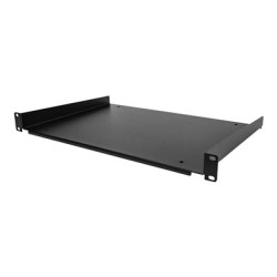 StarTech.com 1U Fixed Server Rack Mount Shelf, 12in Deep Steel Universal Cantilever Tray for 19" AV Data Network Equipment Rack with Cage Nuts & Screws, 55lbs Weight Capacity, 12" Deep - 1U Network Rack Shelf - Police skríne - 1U - 19"