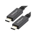 StarTech.com USB C Cable - 3 ft 1m - with Power Delivery (USB PD) - Power Pass Through Charging - USB to USB Cord (USB31C5C1M) - USB kabel - 24 pin USB-C (M) do 24 pin USB-C (M) - USB 3.1 - 5 A - 1 m - cerná - pro P N: CDP2HVGUASPD, DKT30CHPD3, DKT30CHVSDPD, DKT31CMDPHPD, HB31C2A2CME, SV221HUC4K