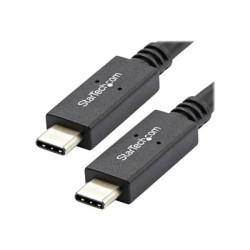 StarTech.com USB C Cable - 3 ft 1m - with Power Delivery (USB PD) - Power Pass Through Charging - USB to USB Cord (USB31C5C1M) - USB kabel - 24 pin USB-C (M) do 24 pin USB-C (M) - USB 3.1 - 5 A - 1 m - cerná - pro P N: CDP2HVGUASPD, DKT30CHPD3, DKT30CHVSDPD, DKT31CMDPHPD, HB31C2A2CME, SV221HUC4K