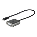 StarTech.com USB C to VGA Adapter, 1080p USB Type-C to VGA Adapter Dongle, USB-C (DP Alt Mode) to VGA Monitor Display Video Converter, Thunderbolt 3 Compatible, 12" Long Attached Cable - USB C to VGA Converter (CDP2VGAEC) - Video adaptér - 24 pin USB-C s piny (male) do HD-15 (VGA) se zdírkami (female) - 30 cm - cerná - podpora 1200p - pro P N: MXT101MMHQ45, MXT101MMHQ60, MXT101MMHQ65, MXT101MMHQ70, MXT101MMHQFF, TB4CDOCK