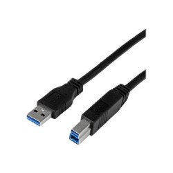 StarTech.com 1m 3 ft Certified SuperSpeed USB 3.0 A to B Cable Cord - USB 3 Cable - 1x USB 3.0 A (M), 1x USB 3.0 B (M) - 1 meter, Black (USB3CAB1M) - Kabel USB - USB Type B (M) do USB typ A (M) - USB 3.0 - 1 m - lisovaný - cerná - pro P N: HB31C2A2CME, KITBXDOCKPNA, KITBXDOCKPUK, SV231HU34K6, SV231QDPU34K, SV431HU34K6