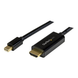 StarTech.com Mini DisplayPort to HDMI converter cable - 3 ft (1m) - mDP to HDMI adapter with built-in cable - (M M) Ultra HD 4K (MDP2HDMM1MB) - Kabel adaptéru - Mini DisplayPort s piny (male) do HDMI s piny (male) - 1 m - cerná - podporuje 4K