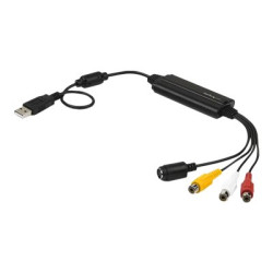 StarTech.com USB Video Capture Adapter Cable, S-Video Composite to USB 2.0 SD Video Capture Device Cable, TWAIN Support, Analog to Digital Converter for Media Storage, For Windows Only - SD Video Capture Cable (SVID2USB232) - Adaptér pro zachytávání videa - USB 2.0 - NTSC, SECAM, PAL - cerná