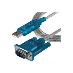 StarTech.com 3ft USB to RS232 DB9 Serial Adapter Cable - M M - Sériový adaptér - USB 2.0 - RS-232