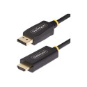 StarTech.com 9.8ft (3m) DisplayPort to HDMI Adapter Cable, 4K 60Hz with HDR, DP to HDMI 2.0b, Active Video Converter, DisplayPort Desktop to HDMI Monitor, M M - DisplayPort to HDMI Cord (10F-DP-HDMI-4K60-HDR) - Kabel adaptéru - DisplayPort s piny (male) do HDMI s piny (male) - 3 m - cerná - podpora 4K60Hz, podpora HDR