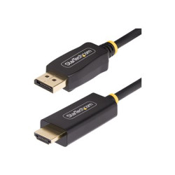 StarTech.com 9.8ft (3m) DisplayPort to HDMI Adapter Cable, 4K 60Hz with HDR, DP to HDMI 2.0b, Active Video Converter, DisplayPort Desktop to HDMI Monitor, M M - DisplayPort to HDMI Cord (10F-DP-HDMI-4K60-HDR) - Kabel adaptéru - DisplayPort s piny (male) do HDMI s piny (male) - 3 m - cerná - podpora 4K60Hz, podpora HDR