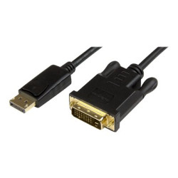 StarTech.com DisplayPort to DVI Converter Cable - DP to DVI Adapter - 3ft - 1920x1200 (DP2DVI2MM3) - Kabel obrazovky - DisplayPort (M) do DVI-D (M) - 91.4 cm - cerná - pro P N: DK30CH2DEP, DK30CH2DEPUE