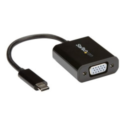StarTech.com USB-C to VGA Adapter - Black - 1080p - Video Converter For Your MacBook Pro - USB C to VGA Display Dongle (CDP2VGA) - Adaptér USB VGA - 24 pin USB-C (M) do HD-15 (VGA) (F) - USB 3.1 Gen 1 Thunderbolt 3 - 18 cm - podpora 1920 x 1200 (WUXGA), USB napájení - cerná - pro P N: BNDTB10GI, BNDTB210GSFP, BNDTB410GSFP, BNDTB4M2E1, BNDTBUSB3142, TB4CDOCK