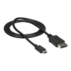 StarTech.com 3ft 1m USB C to DisplayPort 1.2 Cable 4K 60Hz, USB-C to DisplayPort Adapter Cable HBR2, USB Type-C DP Alt Mode to DP Monitor Video Cable, Compatible with Thunderbolt 3, Black - USB-C Male to DP Male (CDP2DPMM1MB) - Kabel DisplayPort - 24 pin USB-C (M) do DisplayPort (M) - Displayport 1.2 Thunderbolt 3 - 1 m - podpora 4K60 Hz (3840 x 2160) - cerná - pro P N: TB33A1C, TB3DK2DPM2, TB3DKDPMAW, TB3DKDPMAWUE, TB3DOCK2DPPD, TB3DOCK2DPPU