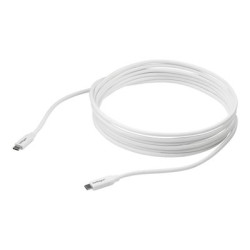 StarTech.com USB C to USB C Cable - 13 ft 4m - 5A PD - M M - White - USB 2.0 - USB-IF Certified - USB Type C Cable - USB C Charging Cable (USB2C5C4MW) - USB kabel - 24 pin USB-C (M) do 24 pin USB-C (M) - USB 2.0 - 5 A - 4 m - bílá