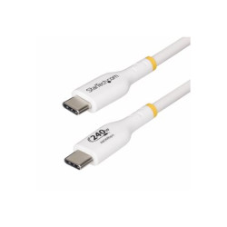 StarTech.com 1m USB C Charging Cable, USB-IF Certified USB-C Cable, 240W - USB kabel - 24 pin USB-C (M) do 24 pin USB-C (M) - USB 2.0 - 48 V - 5 A - 1 m - napájení USB (240 W), technologie Extended Power Range (EPR), podpora napájení Power Delivery 3.1, neobsahuje halogen, pasivní - bílá