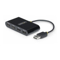 StarTech.com 4-Port USB 2.0 Hub, USB Bus Powered, Small Travel Mini USB Hub, USB 2.0 Splitter, Multi-Port Portable USB Hub, 480Mbps, Overcurrent Protection (OCP) - Rozbocovac - 4 x USB 2.0 - desktop