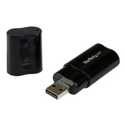 StarTech.com USB Sound Card - 3.5mm Audio Adapter - External Sound Card - Black - External Sound Card (ICUSBAUDIOB) - Zvuková karta - stereo - USB 2.0 - pro P N: MU15MMS, MU6MMS, TB33A1C