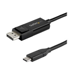 StarTech.com 3ft 1m USB C to DisplayPort 1.4 Cable 8K 60Hz 4K, Bidirectional DP to USB-C or USB-C to DP Reversible Video Adapter Cable, HBR3 HDR DSC, USB Type C Thunderbolt 3 Monitor Cable - 8K USB-C to DP Cable (CDP2DP141MBD) - Kabel DisplayPort - 24 pin USB-C (M) do DisplayPort (F) - USB 3.1 Thunderbolt 3 DisplayPort 1.4 - 1 m - aktivní, podpora 8K UHD (7680 x 4320) - cerná