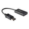 StarTech.com DisplayPort to HDMI Adapter, 4K 60Hz HDR10 Active DisplayPort 1.4 to HDMI 2.0b Video Converter, 4K DP to HDMI Adapter Dongle for Monitor Display TV, Latching DP Connector - Ultra HD, EMI Shielding (DP2HD4K60H) - Video adaptér - DisplayPort s piny (male) s jazýckem do HDMI se zdírkami (female) - 25.16 cm - odstínený - cerná - podporuje 4K - pro P N: ST121HD20FXA, SV231DHU34K6, SV231HU34K6, SV431HU34K6