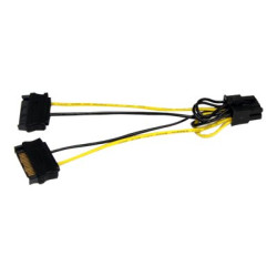 StarTech.com 6in SATA Power to 8 Pin PCI Express Video Card Power Cable Adapter - SATA to 8 pin PCIe power - Elektrický kabel - SATA napájení (M) do 8 pin PCIe power (M) - 15 cm