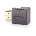 StarTech.com Down Angle HDMI 2.0 Adapter, 90-Degree HDMI Port Saver, M F - High Speed - HDMI adaptér - HDMI s piny (male) do HDMI se zdírkami (female) zahnutý nahoru - cerná - podpora 4K60Hz, dvousmerný, pasivní