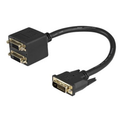 StarTech.com 1 ft DVI-D to 2x DVI-D Digital Video Splitter Cable - M F (DVISPL1DD) - Video rozdelovac - dva spoje - DVI-D se zdírkami (female) do DVI-D s piny (male) - 30.5 cm - odstínený - cerná - pro P N: DVIDDMM1, DVIDDMM10M, DVIDDMM25, DVIDDMM2M, DVIDDMM3M, DVIDDMM5M