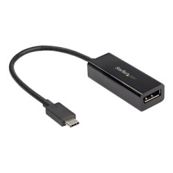 StarTech.com USB C to DisplayPort Adapter, 8K 5K 4K USB Type C to DP 1.4 Alt Mode Video Converter, HBR3 DSC HDR, 8K 60Hz, Thunderbolt 3 Compatible DisplayPort 1.4 Monitor Display Adapter - 8K USB-C to DP Adapter (CDP2DP14B) - Adaptér DisplayPort - 24 pin USB-C (M) do DisplayPort (F) - Thunderbolt 3 DisplayPort 1.4 - podpora 1080p, podpora 4K120Hz, podpora 8K60Hz (7680 x 4320), 5K60Hz support - cerná - pro P N: TB4CDOCK