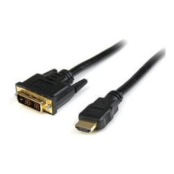 StarTech.com 6ft (1.8m) HDMI to DVI Cable, DVI-D to HDMI Display Cable (1920x1200p), Black, 19 Pin HDMI Male to DVI-D Male Cable Adapter, Digital Monitor Cable, M M, Single Link - DVI to HDMI Cord (HDMIDVIMM6) - Kabel adaptéru - HDMI s piny (male) do DVI-D s piny (male) - 1.83 m - cerná - pro P N: DK31C3HDPD, DK31C3HDPDUE, MDP2HDEC, ST121HD20FXA, VID2HDCON2, VS424HD4K60