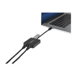 StarTech.com USB 3.0 to Dual Port Gigabit Ethernet Adapter w USB Port - 10 100 100 - USB Gigabit LAN Network NIC Adapter (USB32000SPT) - Sítový adaptér - USB 3.0 - 1GbE - 1000Base-T - 2 porty - cerná