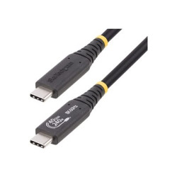 StarTech.com 1m (3.3ft) USB4 Cable, USB-IF Certified USB-C Cable, 40 Gbps - USB kabel - 24 pin USB-C (M) do 24 pin USB-C (M) - USB4 Thunderbolt 3 Thunderbolt 4 DisplayPort 1.4 - 48 V - 5 A - 1 m - podpora 8K60Hz, podpora 4K120Hz, technologie Extended Power Range (EPR), podpora napájení Power Delivery 3.1, neobsahuje halogen, pasivní - cerná