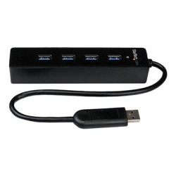 StarTech.com 4-Port USB 3.0 Hub with Built-in Cable - SuperSpeed Laptop USB Hub - Portable USB Splitter - Mini USB Hub (ST4300PBU3) - Rozbocovac - 4 x SuperSpeed USB 3.0 - desktop - pro P N: FCREADMICRO3, MSDREADU3CA