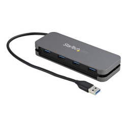 StarTech.com 4 Port USB 3.0 Hub, 4x USB-A, 5Gbps Laptop Desktop USB Type-A Hub, USB Bus Powered, 11" Long Cable with Cable Management (HB30AM4AB) - Rozbocovac - 4 x USB 3.2 Gen 1 - desktop