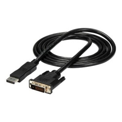 StarTech.com 6ft 1.8m DisplayPort to DVI Cable - 1920x1200 - DVI Adapter Cable - Multi Monitor Solution for DP to DVI Setup (DP2DVIMM6) - Kabel DisplayPort - DisplayPort (M) do DVI-D (M) - 1.8 m - cerná - pro P N: DPPNLFM3, DPPNLFM3PW