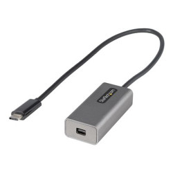 StarTech.com USB C to Mini DisplayPort Adapter, 4K 60Hz USB-C to mDP Adapter Dongle, USB Type-C to Mini DP Monitor Display, Video Converter, Works w Thunderbolt 3, 12" Long Attached Cable - DP Alt Mode, mDP 1.2 (CDP2MDPEC) - Video adaptér - 24 pin USB-C (M) do Mini DisplayPort (F) - Displayport 1.2 Thunderbolt 3 - 30.6 cm - podpora 4K60 Hz (3840 x 2160) - šedá