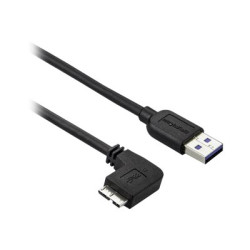 StarTech.com 0.5m 20in Slim Micro USB 3.0 Cable M M - Left-Angle Micro-USB - USB 3.0 A to Micro B - Angled Micro USB - USB 3.1 Gen 1 5Gbps (USB3AU50CMLS) - Kabel USB - Micro-USB typu B (M) do USB typ A (M) - USB 3.0 - 50 cm - levý úhlový konektor, lisovaný - cerná