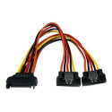 StarTech.com 6in Latching SATA Power Y Splitter Cable Adapter - M F - 6 inch Serial ATA Power Cable Splitter - SATA Power Y Cable Adapter - Separátor k napájení - SATA napájení (M) do SATA napájení (F) - 15.24 cm - opatrený západkou - pro P N: HSB13SATSASB, HSB1SATSASBA, HSB1SATSASVA, HSB225S3R, HSB43SATSASB, SATSASBP425
