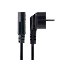 StarTech.com 1m (3ft) Computer Power Cord, 18AWG, EU Schuko to C13 Power Cord, 10A 250V, Black Replacement AC Cord, TV Monitor Power Cable, Schuko CEE 7 7 to IEC 60320 C13 Power Cord - PC Power Supply Cable (713E-1M-POWER-CORD) - Elektrický kabel - power CEE 7 7 (Z) úhlový do power IEC 60320 C13 - AC 250 V - 10 A - 1 m - lisovaný - cerná
