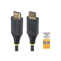 StarTech.com 1.6ft (50cm) Premium Certified High Speed HDMI Cable, 4K60Hz - Prémiove vysoká rychlost - kabel HDMI s ethernetem - HDMI s piny (male) do HDMI s piny (male) - 50 cm - cerná - podpora 4K60Hz, pasivní