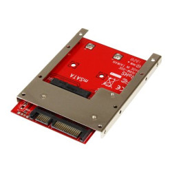 StarTech.com mSATA SSD to 2.5in SATA Adapter Converter - mSATA to SATA Adapter for 2.5in bay with Open Frame Bracket and 7mm Drive Height (SAT32MSAT257) - Radic úložište - 1 Kanál - SATA 6Gb s - SATA 6Gb s - pro P N: BRACKET125PT, BRACKET125PTP, SATERASER4, SDOCK1EU3P2, SDOCK4U313, USB31C2SAT3
