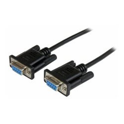 StarTech.com 1m Black DB9 RS232 Serial Null Modem Cable F F - DB9 Female to Female - 9 pin RS232 Null Modem Cable - 1 meter, Black - Null modem kabel - DB-9 (F) do DB-9 (F) - 1 m - lisovaný, krídlové šrouby - cerná - pro P N: PCI2S5502, PEX4S953, PEX4S953LP