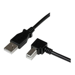 StarTech.com 3m USB 2.0 A to Right Angle B Cable Cord - 3 m USB Printer Cable - Right Angle USB B Cable - 1x USB A (M), 1x USB B (M) (USBAB3MR) - Kabel USB - USB typ B (M) do USB (M) - USB 2.0 - 3 m - konektor 90° - cerná