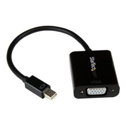 StarTech.com Mini DisplayPort to VGA Adapter - DisplayPort 1.2 - 1080p - Thunderbolt to VGA Monitor Adapter - Mini DP to VGA (MDP2VGA2) - Video adaptér - Mini DisplayPort (M) do HD-15 (VGA) (F) - Displayport 1.2 Thunderbolt - 22 cm - aktivní, podpora 1920 x 1200 (WUXGA) - cerná