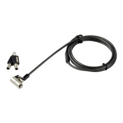 StarTech.com 6.5' (2m) 3-in-1 Universal Laptop Cable Lock, Keyed Laptop Desktop Security Cable Lock Compatible w K-Slot, Nano & Wedge Slot Computer, Anti-Theft Steel Cable Lock w Keys - Universal Laptop Lock - Bezpecnostní kabelový zámek - 2.03 m - kompatibilní s TAA