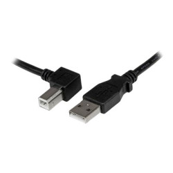StarTech.com 2m USB 2.0 A to Left Angle B Cable Cord - 2 m USB Printer Cable - Left Angle USB B Cable - 1x USB A (M), 1x USB B (M) (USBAB2ML) - Kabel USB - USB typ B (M) do USB (M) - USB 2.0 - 2 m - levý úhlový konektor - cerná