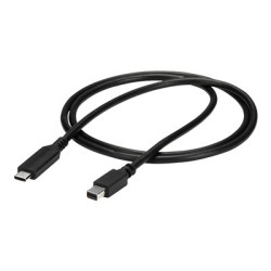 StarTech.com 1m 3.3ft USB-C to Mini DisplayPort Cable - 4K 60Hz - Black - USB 3.1 Type C to mDP Adapter (CDP2MDPMM1MB) - Kabel DisplayPort - 24 pin USB-C (M) do Mini DisplayPort (M) - USB 3.1 Thunderbolt 3 DisplayPort 1.2 - 1 m - podpora 4K60 Hz (3840 x 2160) - cerná