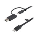 StarTech.com 3ft (1m) USB C Cable w USB-A Adapter Dongle, Hybrid 2-in-1 USB C Cable w USB-A | USB-C to USB-C (10Gbps 100W PD), USB-A to USB-C (5Gbps), USB-A Host to USB-C DisplayLink Dock - Ideal for Hybrid Dock (USBCCADP) - USB kabel - 24 pin USB-C (M) do 24 pin USB-C (M) - 1 m - USB napájení (100W) - pro P N: DKM30CHDPD, DKM30CHDPDUE