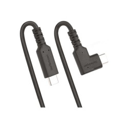 StarTech.com 6ft (2m) Rugged Right Angle USB-C Cable, USB 3.2 Gen 1 (5 Gbps), USB C to C Data Transfer Cable, 4K 60Hz DP Alt Mode, 100W Power Delivery - 90 Degree USB-C Cable (RUSB315CC2MBR) - USB kabel - 24 pin USB-C (M) rovné do 24 pin USB-C (M) pravoúhlý - USB 3.2 Gen 1 - 2 m - drsný, podpora 4K60Hz - cerná