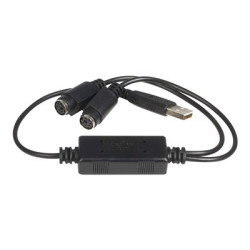 StarTech.com USB to PS 2 Adapter for Keyboard and Mouse - Keyboard mouse adapter - USB - USBPS2PC - Adaptér klávesnice myši - USB - pro P N: PS2UTPEXT, SV221MICRO, SV211KA
