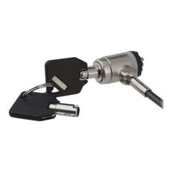 StarTech.com 6ft (2m) Laptop Cable Lock with Keys, Keyed Security Cable Lock for Compatible K-Slot Laptops, Desktops, Computers & Other Devices, Anti-Theft Vinyl Coated Steel Cable Lock - 6 ft Keyed Cable Lock (LTLOCKKEY) - Bezpecnostní kabelový zámek - cerná, stríbrná - 2 m