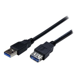 StarTech.com 2m Black SuperSpeed USB 3.0 Extension Cable A to A - Male to Female USB 3.0 Extender Cable - USB 3.0 Extension Cord - 2 meter (USB3SEXT2MBK) - Prodlužovací šnura USB - USB typ A (F) do USB typ A (M) - USB 3.0 - 2 m - cerná - pro P N: HB30A4AIB, SV211DPUA4K, SV211HDUA4K, USB2001EXT2NA, USB2002EXT2NA, USB2004EXT2NA